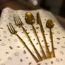 Gold Cutlery ( Wedding Cutlery) - Over 120 5 piece sets Image 3