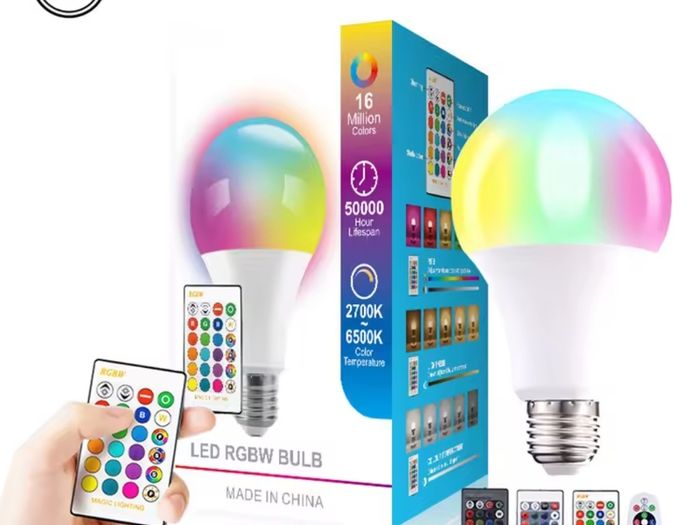 RGB lamp with 16 colors, 220V, with remote control