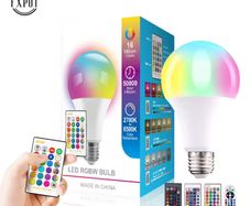 RGB lamp with 16 colors, 220V, with remote control