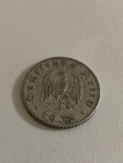 1935 German Third Reich 50 reichspfennig