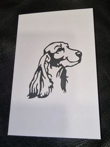 Spaniel Die Cut Greeting Card