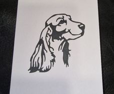 Spaniel Die Cut Greeting Card
