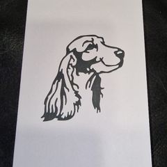 Spaniel Die Cut Greeting Card
