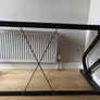 Metal office table with tempered glass top for sale Image 4