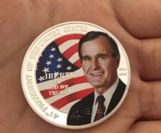 USA 41th predecessor President George Herbert Walker Bush souvenir coins