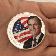 USA 41th predecessor President George Herbert Walker Bush souvenir coins