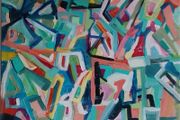 Original abstract painting Geometric painting