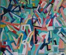 Original abstract painting Geometric painting