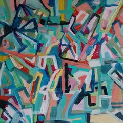 Original abstract painting Geometric painting