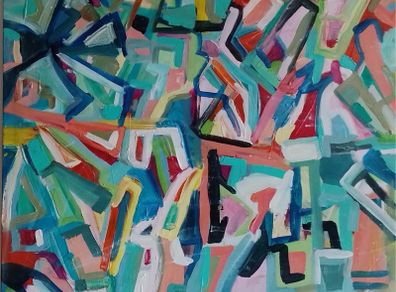 Original abstract painting Geometric painting