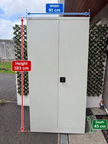 Metal storage cabinet