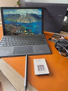 Microsoft Surface Pro 7 with accessories.