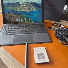 Microsoft Surface Pro 7 with accessories.