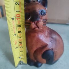 Small Wood Carved Cat