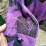 vintage 80s purple and black floral blouse made in Ireland Image 5