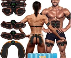 EMS Muscle Stimulator, ABS Trainer Muscle Stimulator, 6 Modes & 19 Intensities, Tactical X Abs Stimulator Full Body Ab/Arm/Hip Trainer for Men Women