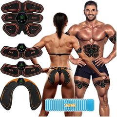 EMS Muscle Stimulator, ABS Trainer Muscle Stimulator, 6 Modes & 19 Intensities, Tactical X Abs Stimulator Full Body Ab/Arm/Hip Trainer for Men Women