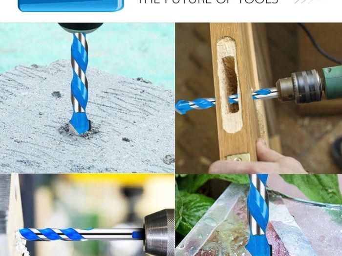 10Pcs Tungsten Carbide Masonry Drill Bit Set for Metal Steel Porcelain Ceramic Tile Concrete Brick Plastic Wood 6 8 10 12mm (FREE POSTAGE)