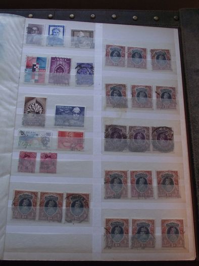 A big collection of Stamps from India, presented in the stock book