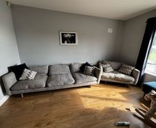 Sofa, cuddle chair and ottoman