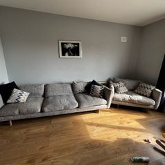 Sofa, cuddle chair and ottoman