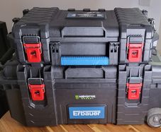 Erbauer Connecx Modular Tool Box Stack. Rolling Trolley & Deep Toolbox
