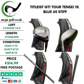 Titleist GT1 Tour #3 Wood 14.5 Degree / Tensei 1K Blue 65 Stiff