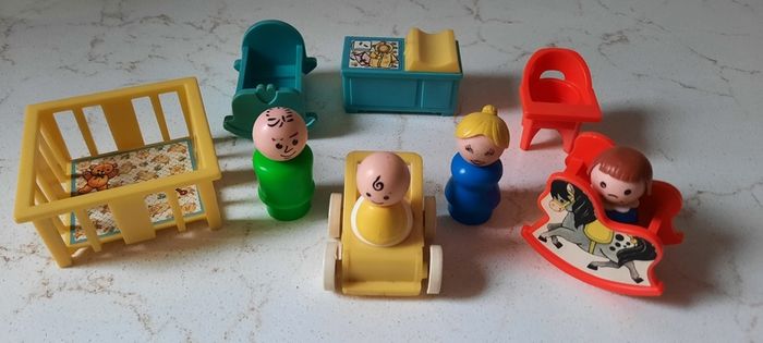 Vintage Retro Fisher Price Play Family Nursery Set 1980