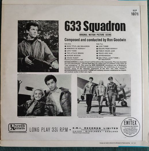 Ron Goodwin - 633 Squadron - Original Motion Picture Score Vinyl LP (1964) UK 1st Pressing Soundtrack Score EX+