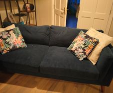 Navy 3 seater sofa