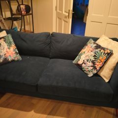 Navy 3 seater sofa