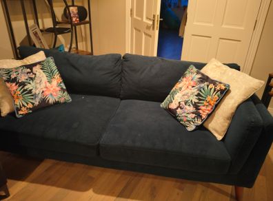 Navy 3 seater sofa