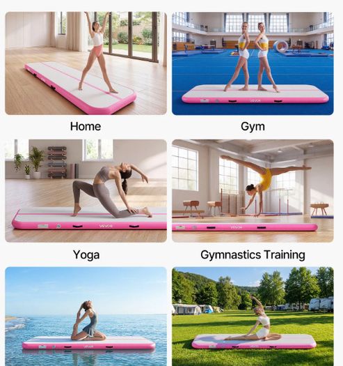 Inflatable Tumble Track Mat 3m 10cm Thick Gymnastics Mat 3m with Electric Pump