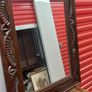 Antique French 1930s mirror has distressed solid wooden frame very nice piece Image 6