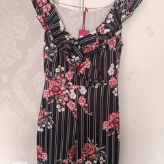 Floral armless summer jumpsuit dress