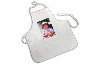 Personalised aprons photo and message with on it