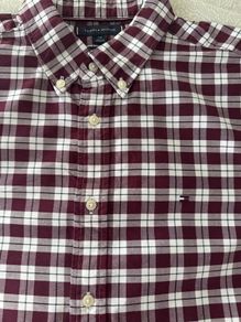 Tommy Hilfiger Burgundy Check Shirt  L