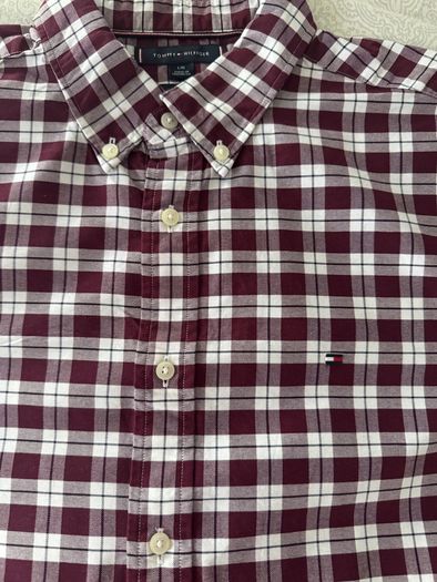 Tommy Hilfiger Burgundy Check Shirt  L