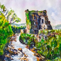 carriganass-castle watercolour