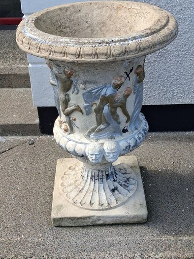Two concrete planters