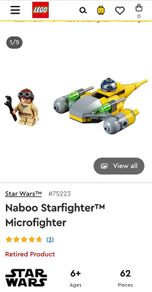 LEGO Star Wars Naboo Starfighter Microfighter (#75223)