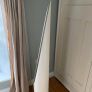 Vintage standing mirror with a classic white frame, in the style of Roger Lecal Image 4