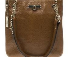 DKNY Tan Pebbled Leather Shoulder Bag - Excellent Condition