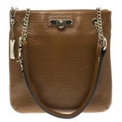DKNY Tan Pebbled Leather Shoulder Bag - Excellent Condition