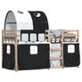 Bunk Bed without Mattress White&Black 90x200 cm Solid Wood Pine Image 3