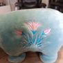 Vintage Walt Disney Its A Small World Plush Blue Hippo Goebel USA Image 3