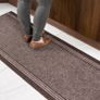 Brown Rubber Backed Very Long Hallway Hall Runner Narrow Rugs Custom Length - Sold and Priced Per Foot Image 2