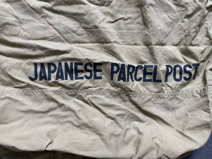 Original Vintage Japanese Parcel Post Mail Bag WW2 era Hoo Camp Mail Bag