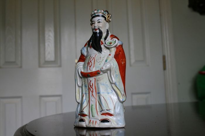 Vintage Asian Man Porcelain Figurine  Hand Painted