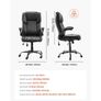Executive Chair, High Back Office Chair with Flip-up Armrests & Lumbar Support, Ergonomic Desk Chair Adjustable Tilt & Height, PU Leather Swivel Rolling Chair for Working, Study, Gaming, Black Image 7